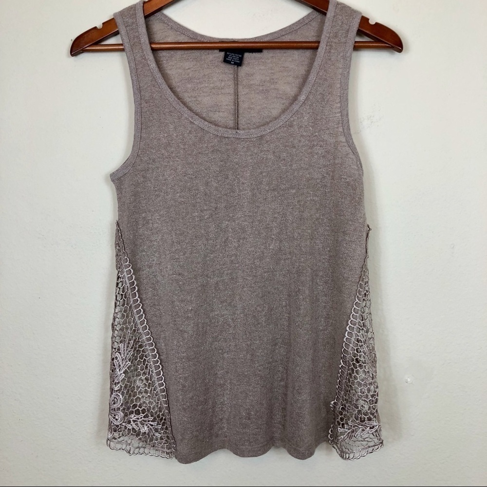 CROCHETED Lace Sided Tank